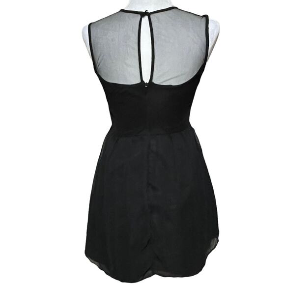 Sequin Mini Party Little Black Dress Chiffon Prom Dress Juniors Size 1 - Picture 9 of 16